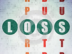 Business concept: Loss in Crossword Puzzle