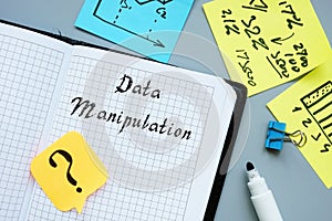 Business concept meaning Data Manipulation with phrase on the page