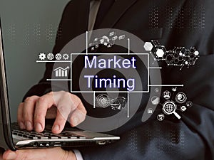 Business concept meaning Market Timing with inscription on the sheet