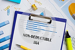 Business concept meaning Non-Deductible IRA with phrase on the page