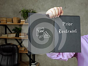 Business concept meaning Prior Restraint with phrase on the page