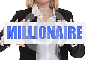 Business concept millionaire rich wealth businesswoman success s photo