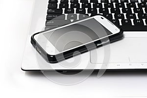 Notebook and smartphone