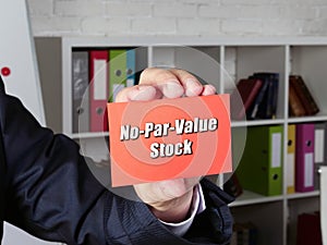 Business concept about No-Par-Value Stock with phrase on the page