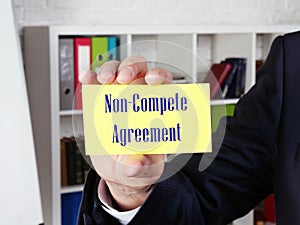 Business concept about Non-Compete Agreement with inscription on the sheet