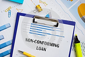 Business concept about Non-Conforming Loan with inscription on the piece of paper