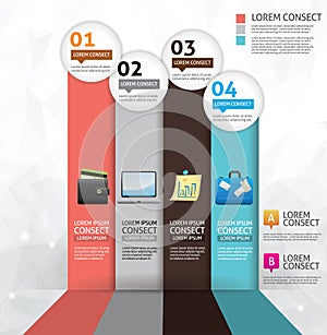 Business concept option infographics photo