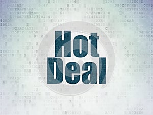 Business concept: Hot Deal on Digital Data Paper background