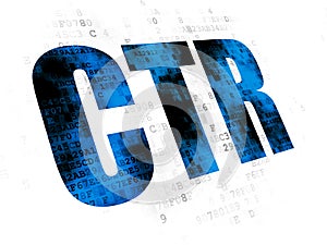 Business concept: CTR on Digital background