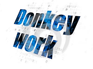 Business concept: Donkey Work on Digital background