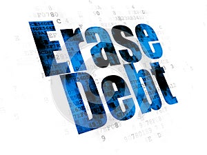 Business concept: Erase Debt on Digital background