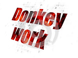 Business concept: Donkey Work on Digital background