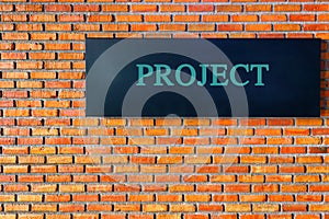 Business concept: Project on wall background