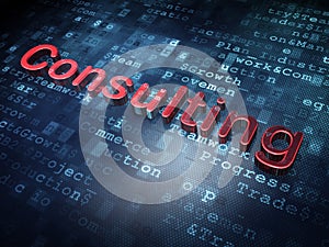 Business concept: Red Consulting on digital background