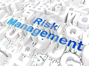 Business concept: Risk Management on alphabet background