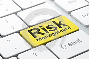 Business concept: Risk Management on computer keyboard background