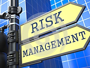 Business Concept. Risk Management Roadsign.