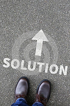 Business concept with solution for problem success