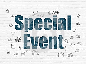 Business concept: Special Event on wall background