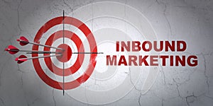 Business concept: target and Inbound Marketing on