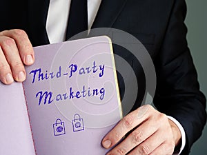 Business concept about Third-Party Marketing with sign on the sheet