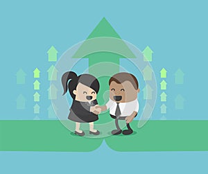 Business concept vector illustration. Cooperation, partnership, business opportunities concept