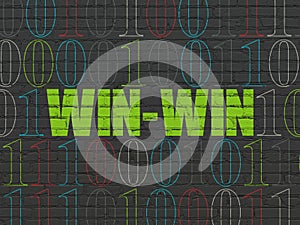 Business concept: Win-Win on wall background