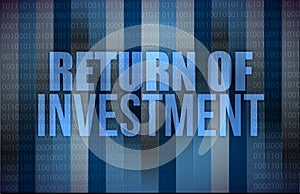 Business concept, words Return of Investment photo