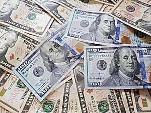 Business concepts, background, finance investment and money exchange: American dollar cash Ready to invest around the world