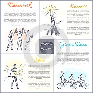 Business Concepts Collection Vector Illustration