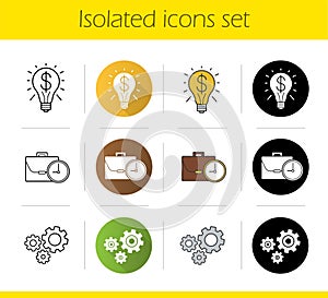 Business concepts icons set