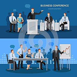 Business Conference Banners Set