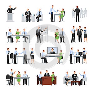 Business Conference Icons Set