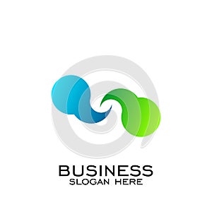 Business connecting logo.connection logo design.