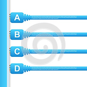 Business connection cable infographic.