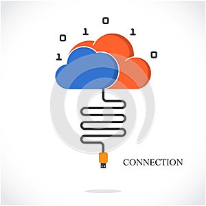 Business connection and cloud technology computing. Business and