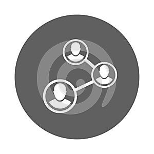 Business, connectivity, link, linking icon. Gray vector graphics