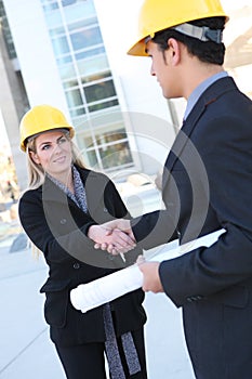 Business Construction Man and Woman