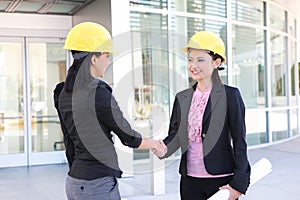 Business Construction Women Handshake