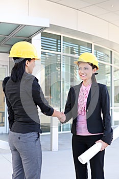 Business Construction Women Handshake