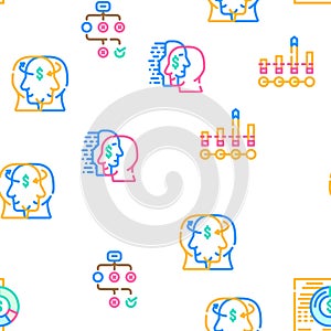 Business Consultant Advicing Icons Set Vector