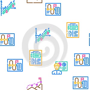 Business Consultant Advicing Icons Set Vector