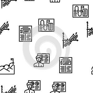 Business Consultant Advicing Vector Seamless Pattern