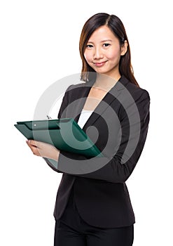 Business consultant with folder