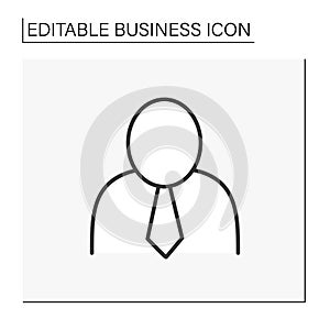 Business consultant line icon