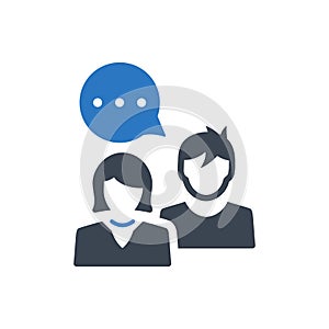 Business consultation icon photo