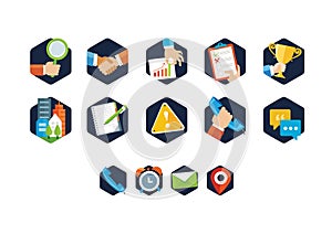 Business consulting icon set