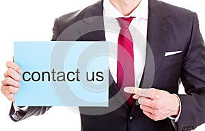 Business contact us sign