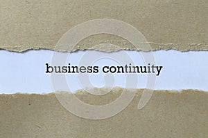 Business continuity on paper