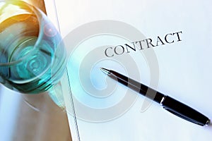 Business contract is ready to sign